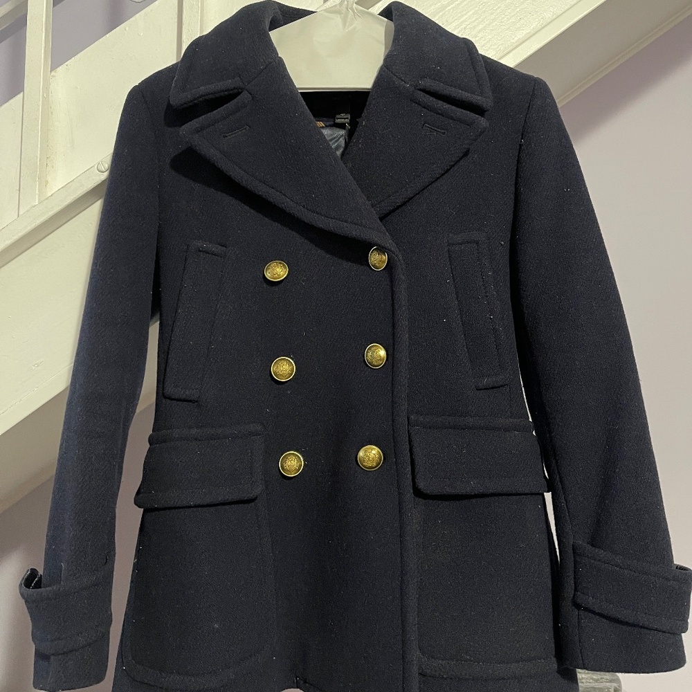 J Crew Navy Peacoat